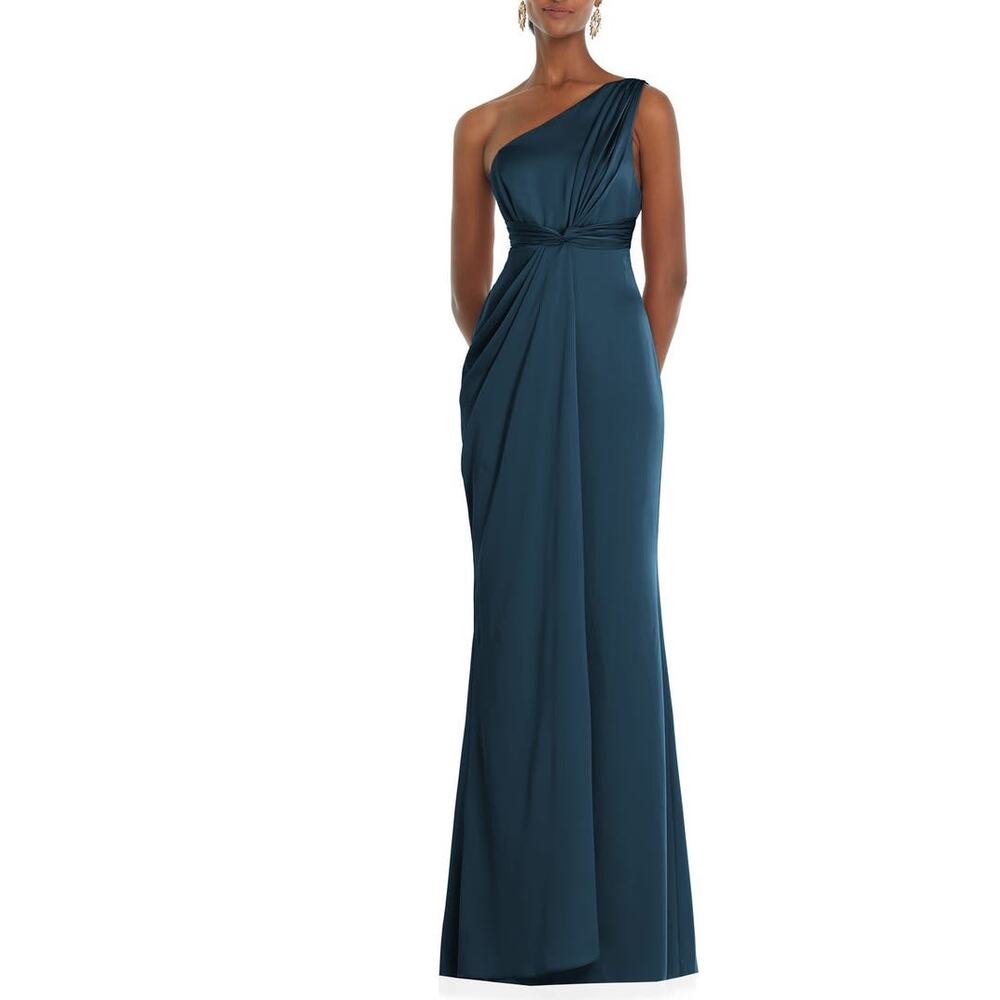 NWT Vivian Diamond Dessy collection One Shoulder Satin Dress Sz 10R